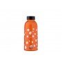 Thermos orange à fleurs